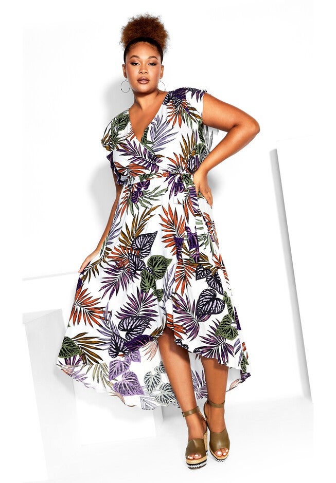 Cassie Print Maxi Dress - ivory, WHITE, on-hover image number null