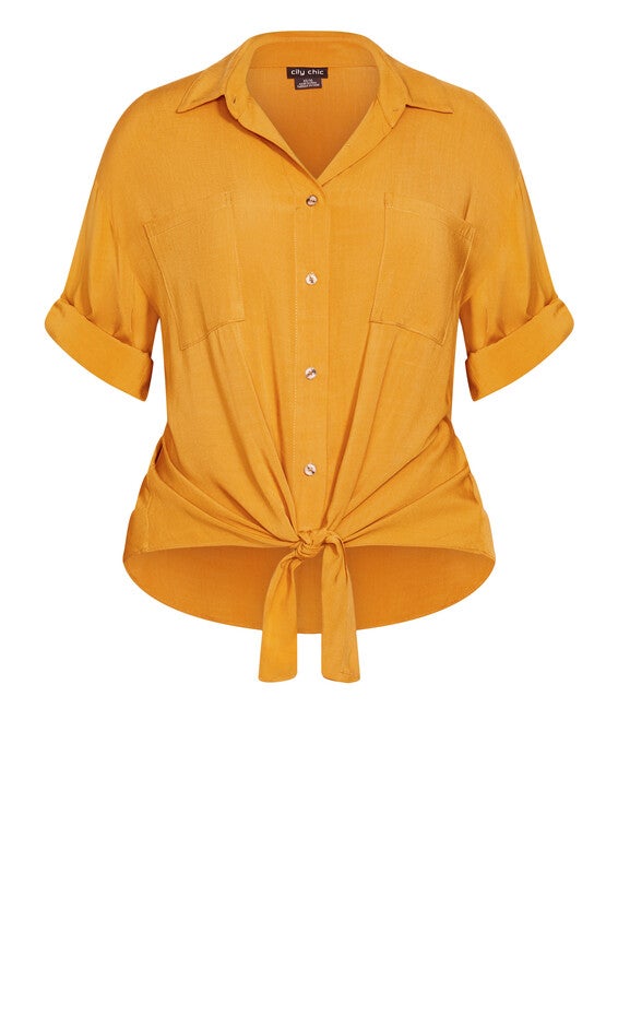 Tropical Tie Top - gold, YELLOW, alternate image number 3