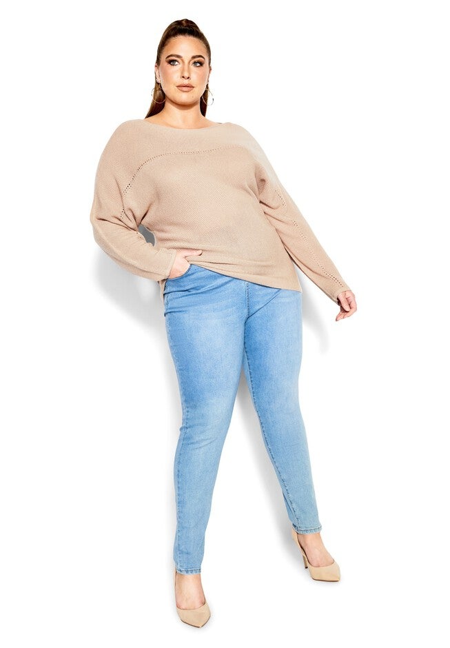 Romance Sweater - soft sand, BEIGE, on-hover image number 1