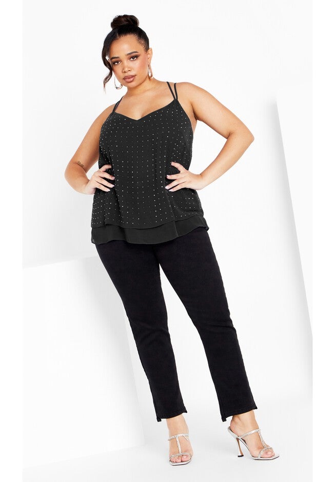 Strappy Nail Top - black, BLACK, on-hover image number 1