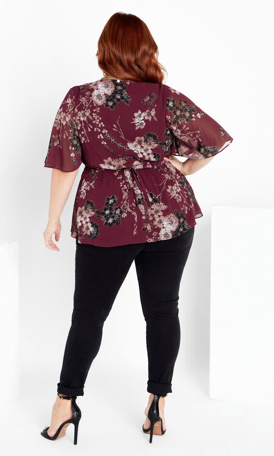 Blossom Love Top - ruby, RED, alternate image number 3