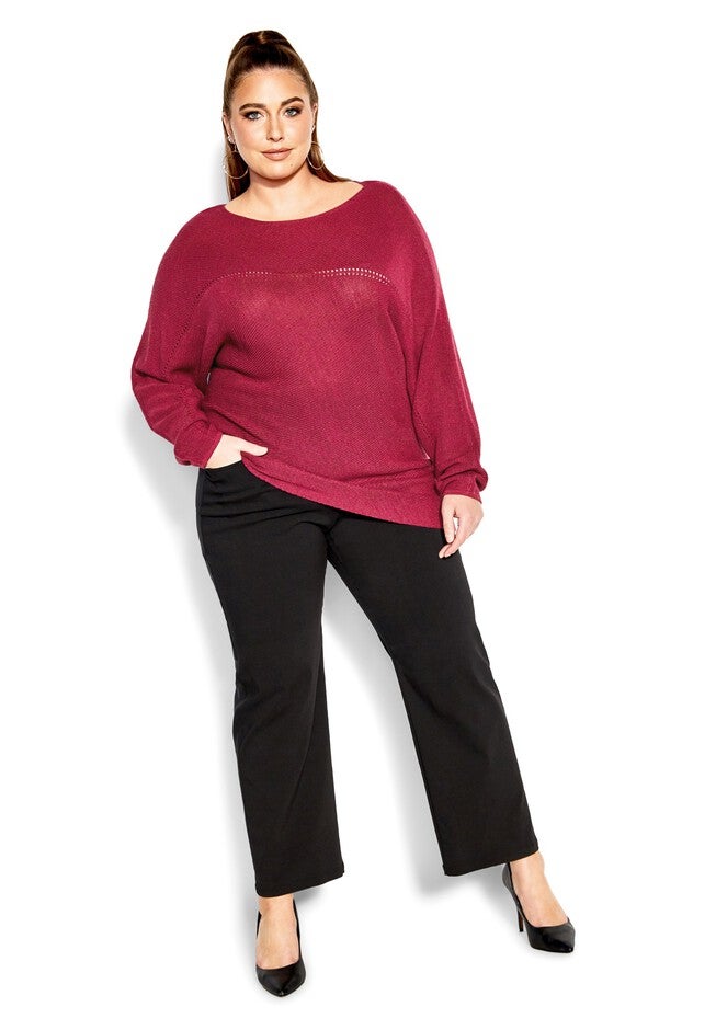 Romance Sweater - sangria, RED, on-hover image number null
