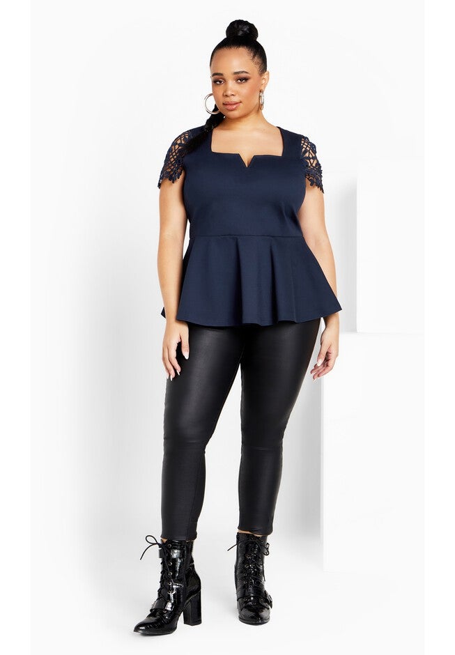Amy Top - navy, BLUE, on-hover image number 1