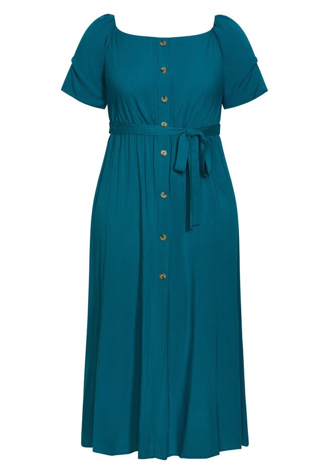 Tropical Tie Maxi Dress - harbor blue, BLUE, alternate image number null