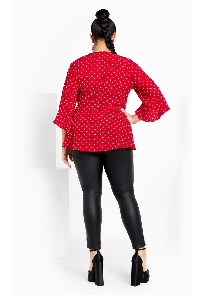 Fresh Spot Top - tango red, RED, alternate image number 2
