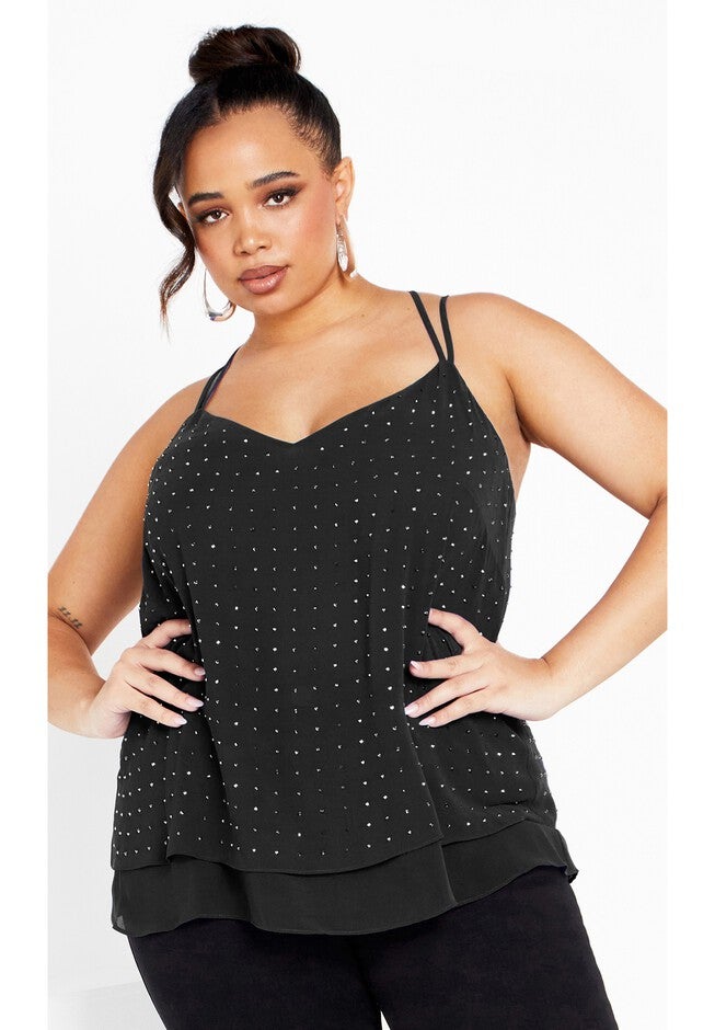 Strappy Nail Top - black, BLACK, hi-res image number 0