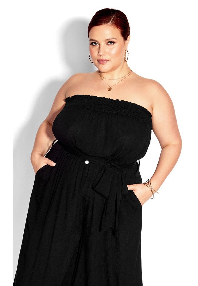 Holiday Sun Jumpsuit - black, BLACK, on-hover image number 1