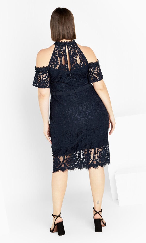 Pippa Lace Dress - navy, NAVY, alternate image number null