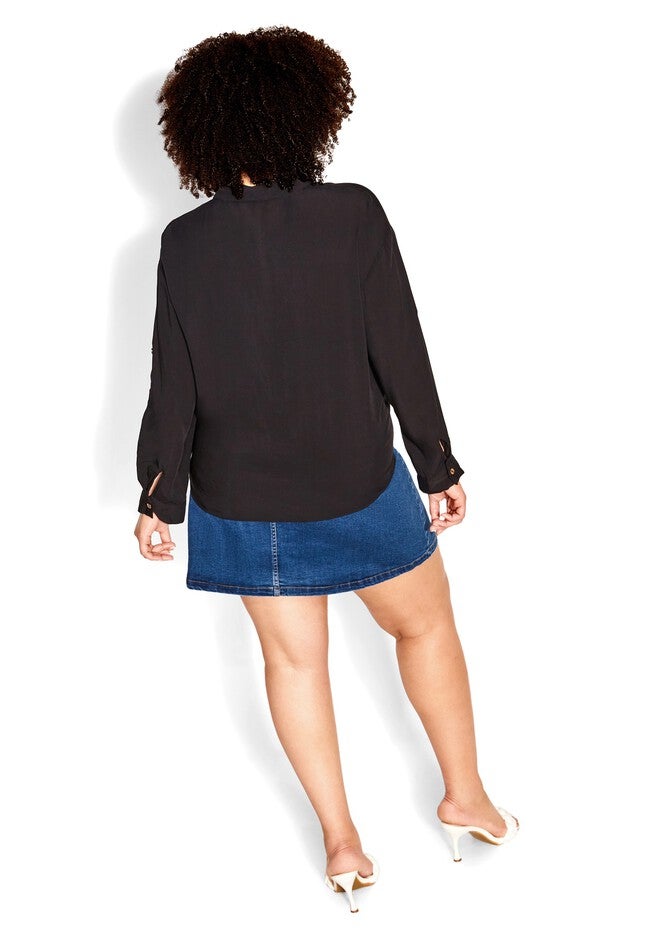Island Denim Skirt - mid denim, BLUE, alternate image number 3