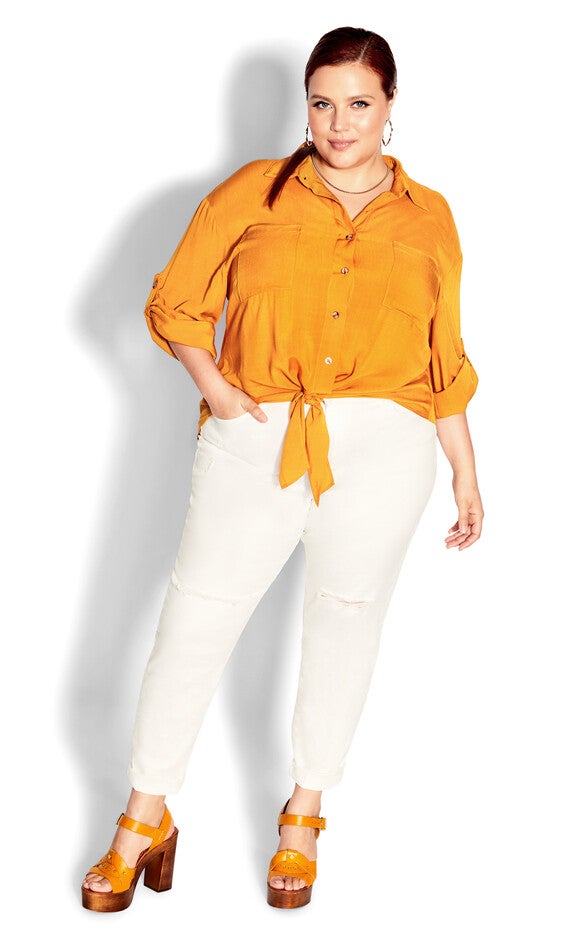 Tropical Tie Top - gold, YELLOW, alternate image number 6