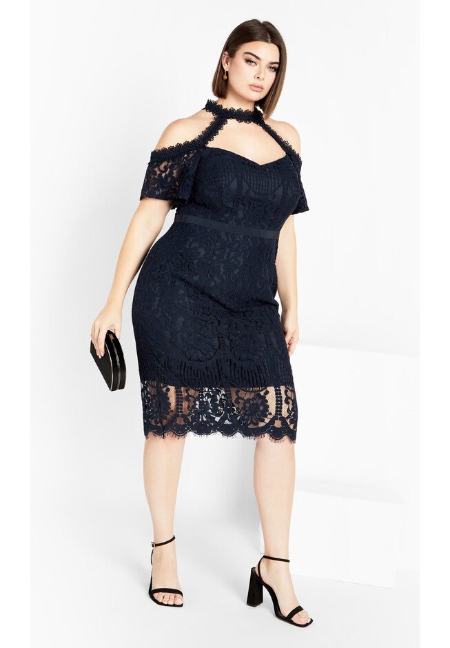 Pippa Lace Dress - navy, NAVY, on-hover image number null