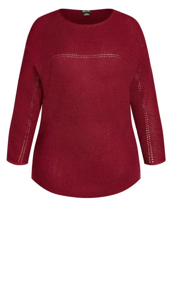Romance Sweater - sangria, RED, alternate image number null