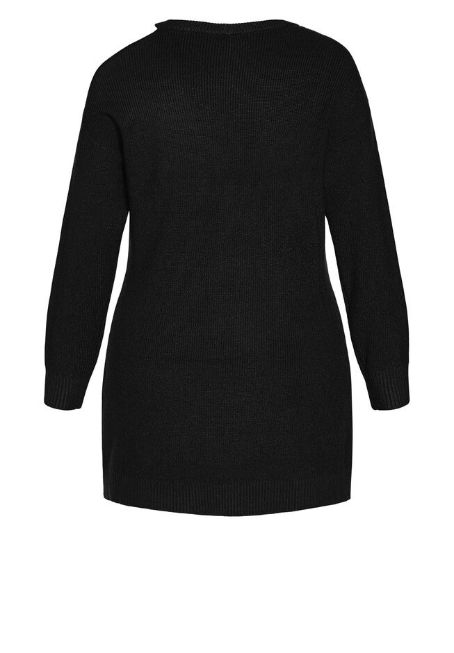 Amalia Knit Dress - black, BLACK, alternate image number 3