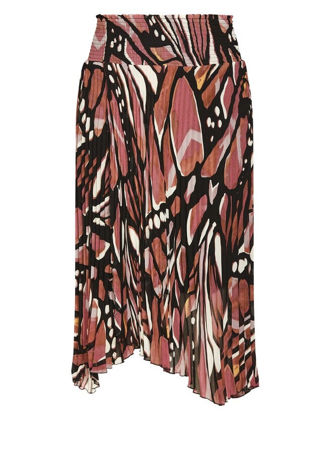 Sabrina Print Skirt - mocha, BROWN, alternate image number 4