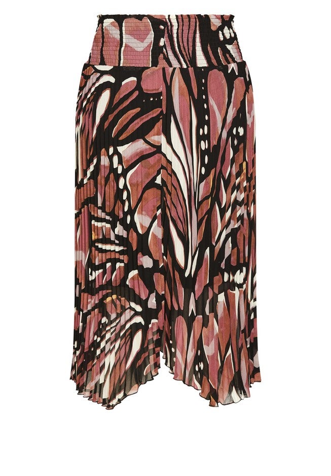 Sabrina Print Skirt - mocha, BROWN, alternate image number 5