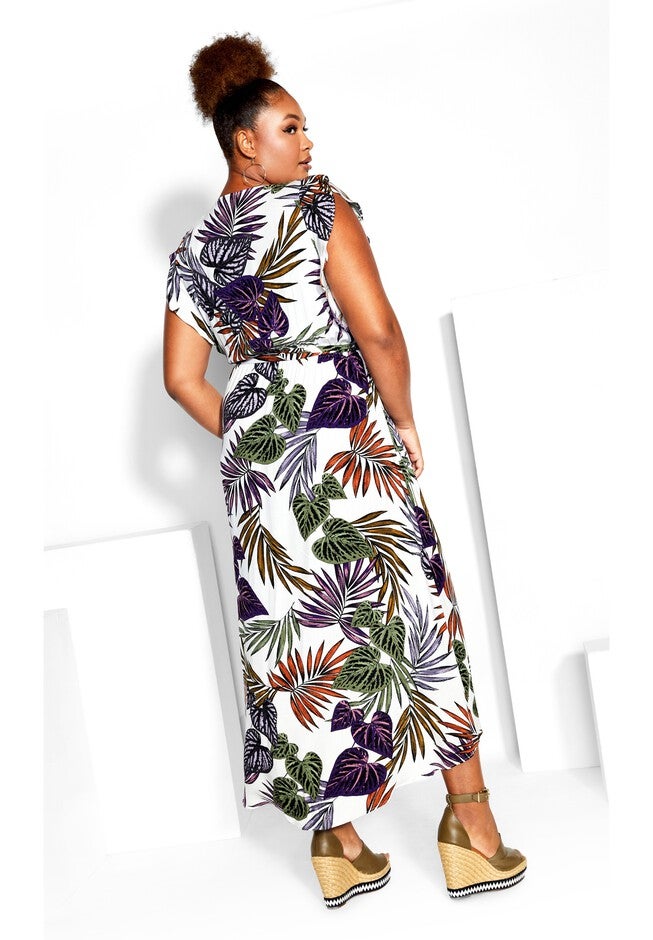 Cassie Print Maxi Dress - ivory, WHITE, alternate image number null