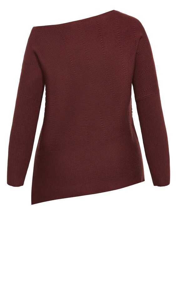 Lean In Sweater - bordeaux, RED, alternate image number 6
