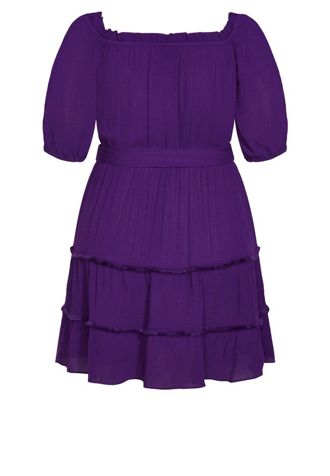 Fiesta Fringe Dress - acai, PURPLE, alternate image number null