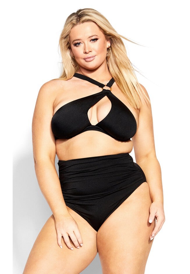 Alena Hi Waist Bikini Brief - black, BLACK, alternate image number null