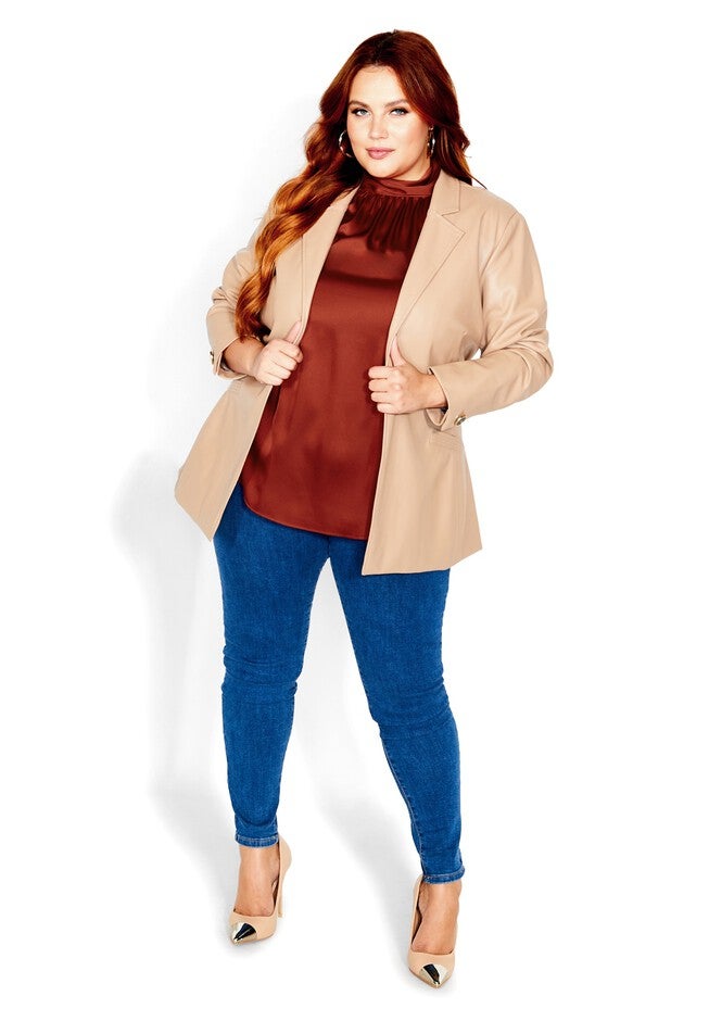 Sexy Shine Top - toffee, BROWN, on-hover image number 1