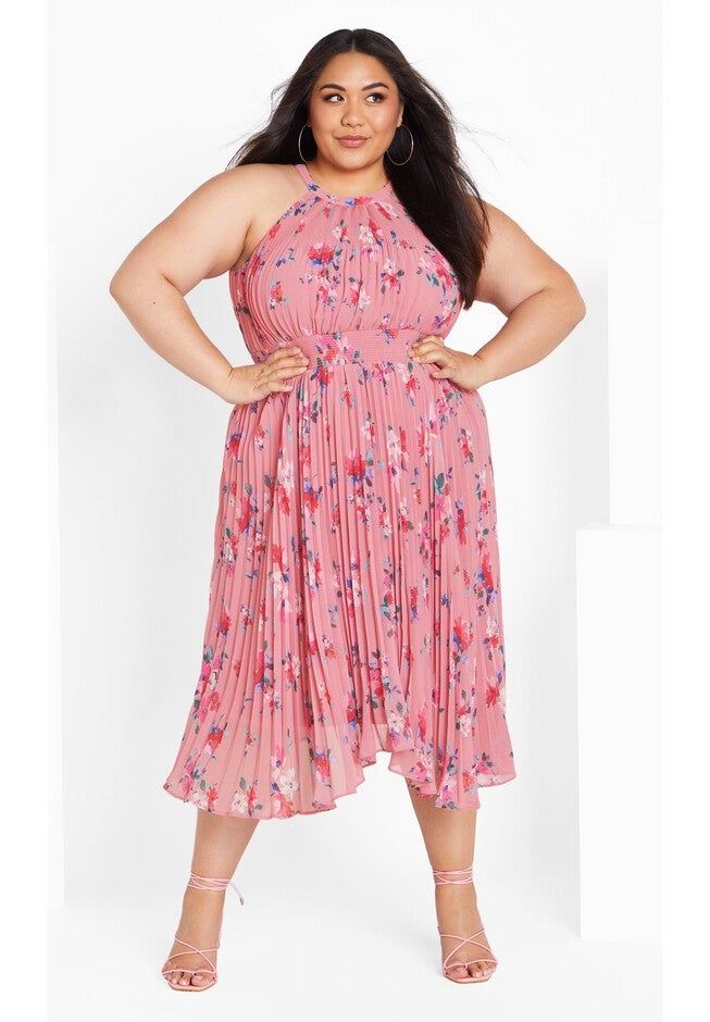 Miriam Print Dress - blush, BLUSH LOTTE BUNCH, on-hover image number 1