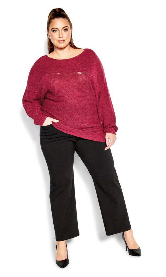 Romance Sweater - sangria, RED, alternate image number null