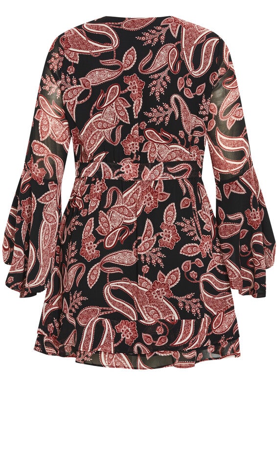 Paisley Dress - black, PAISLEY, alternate image number null