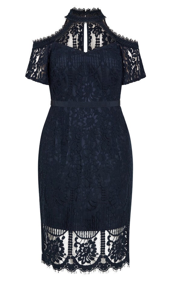 Pippa Lace Dress - navy, NAVY, alternate image number null