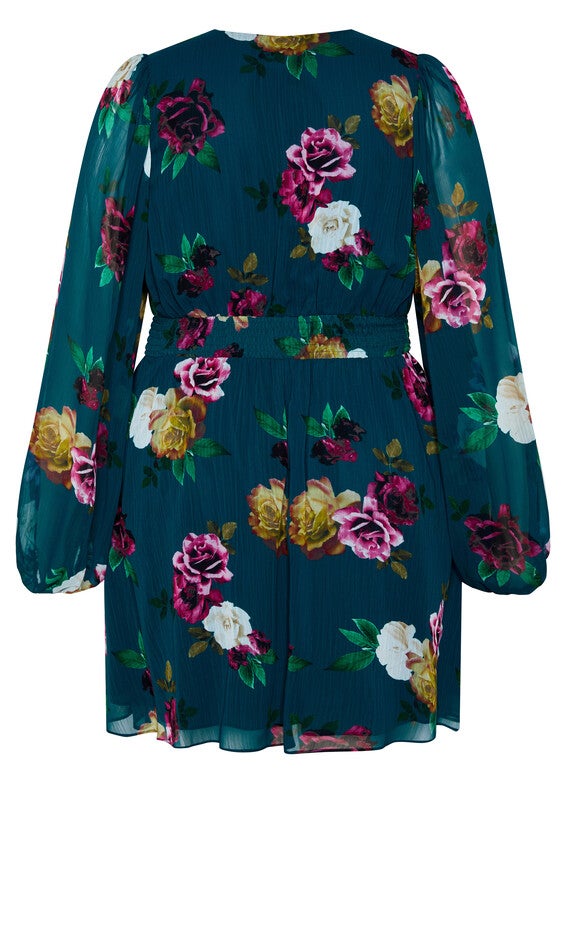 Khloe Print Dress - teal, GREEN, alternate image number null