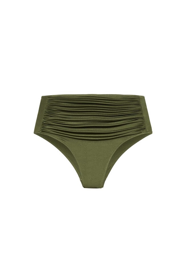 Alena Hi Waist Bikini Brief - olive, GREEN, alternate image number 4