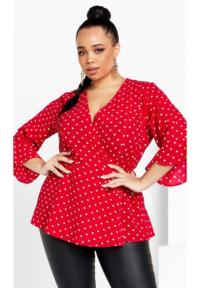 Fresh Spot Top - tango red, RED, hi-res image number 0