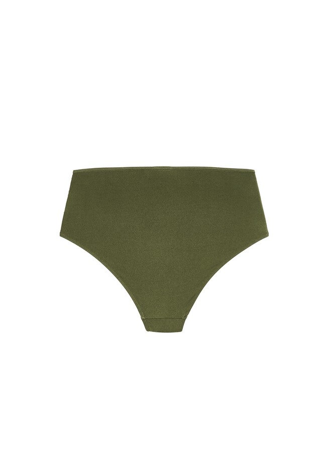 Alena Hi Waist Bikini Brief - olive, GREEN, alternate image number 5