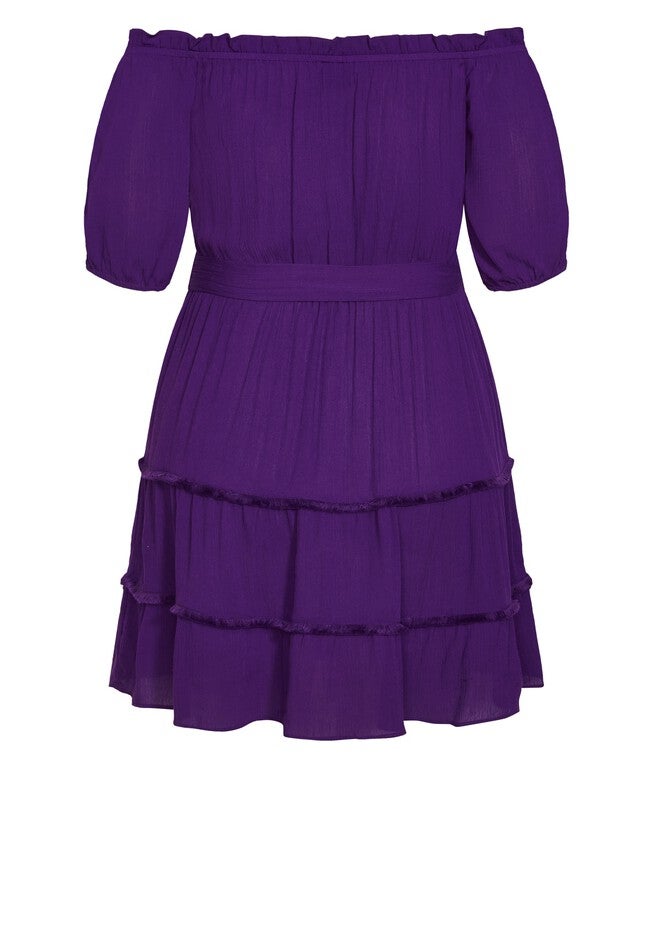 Fiesta Fringe Dress - acai, PURPLE, alternate image number null