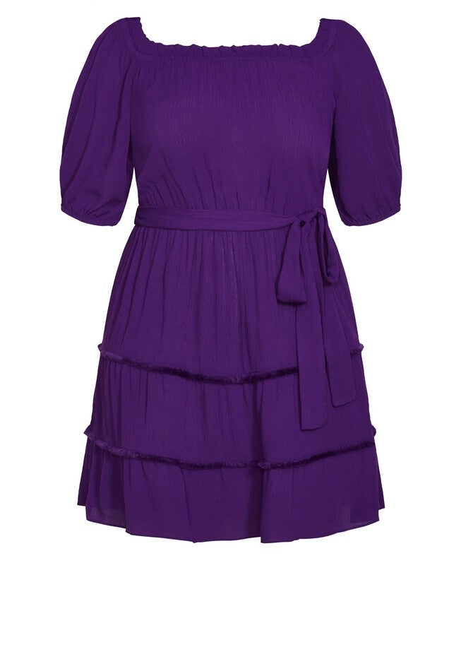 Fiesta Fringe Dress - acai, PURPLE, alternate image number null