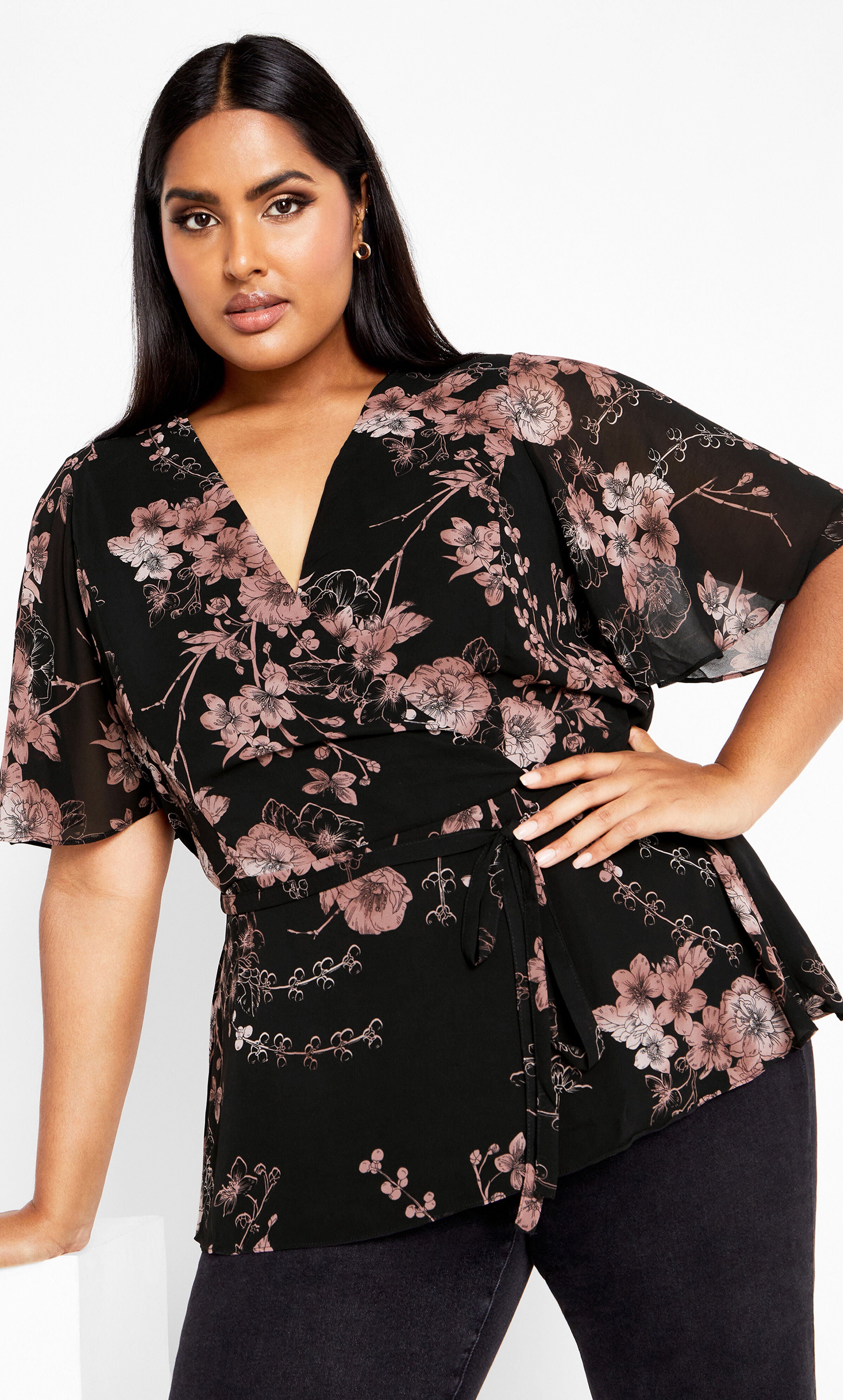 Blossom Love Top - black, BLACK, hi-res image number 0