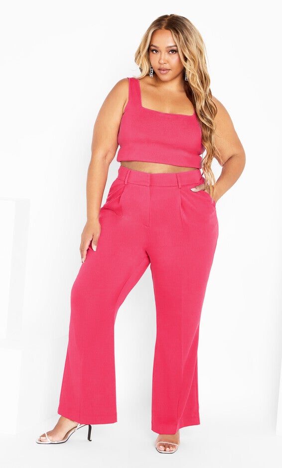 Lanie Compact Knit Top - vibrant pink, PINK, alternate image number 3