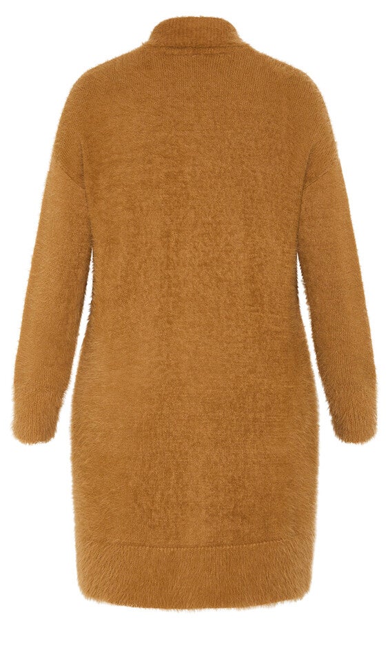 Fluffy Cardigan - caramel, BROWN, alternate image number 6