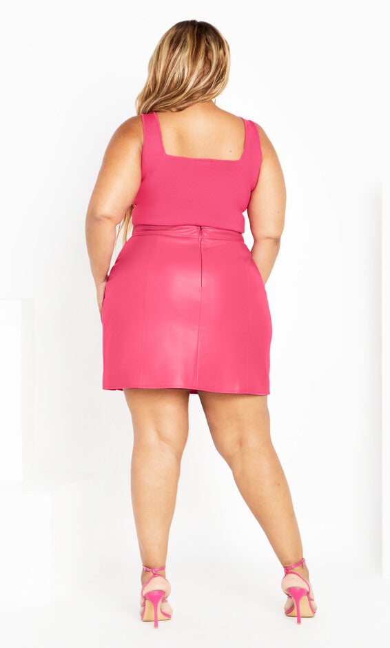 Lanie Compact Knit Top - vibrant pink, PINK, alternate image number 2