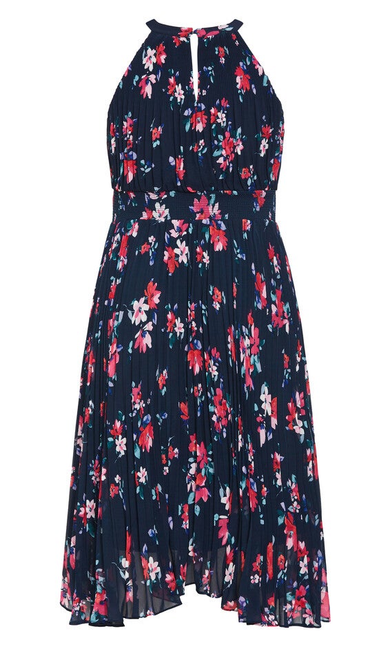 Miriam Print Dress - navy, NAVY LOTTE BUNCH, alternate image number null