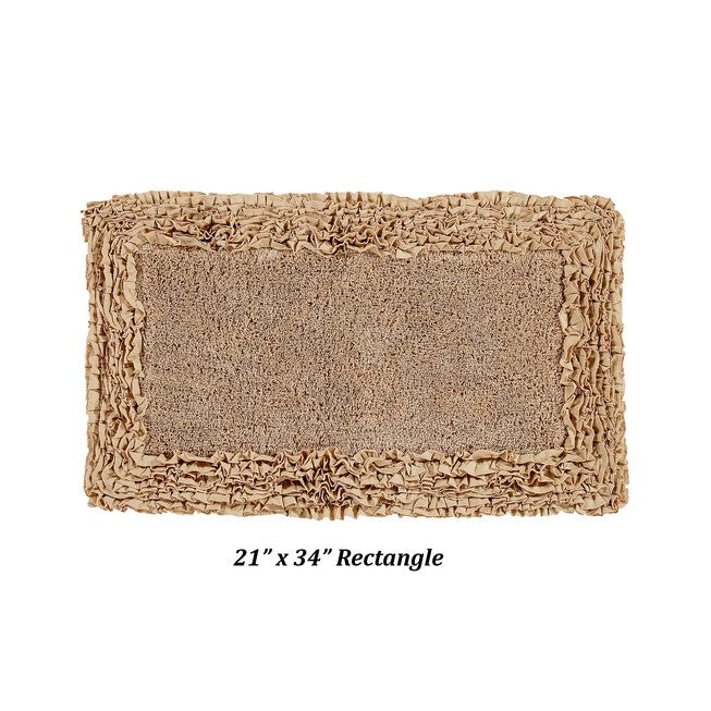 Shaggy Border Bath Rug Mat, 4 Pc Set, (17 inches X 24 inches | 20 inches X 20 inches | 21 inches X 34 inches | 24 inches X 40 inches), , alternate image number 3
