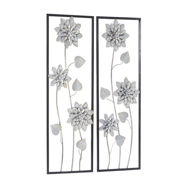 Set Of 2 Grey Metal Contemporary Wall Decor, , alternate image number 3