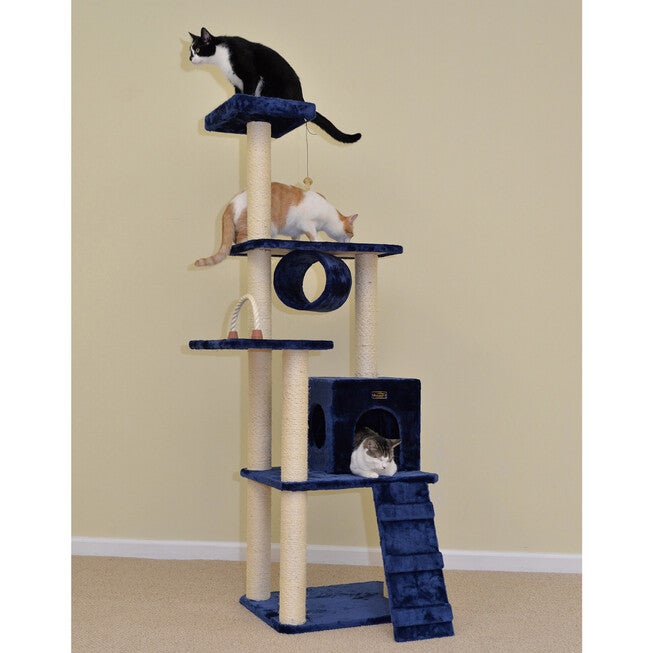 Real Wood 71 inches Cat Climbing Furniture Tower, , on-hover image number 1