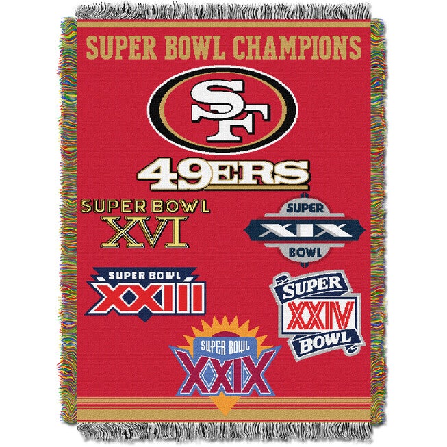 49ers Commemorative Series Throw, MULTI, hi-res image number 0