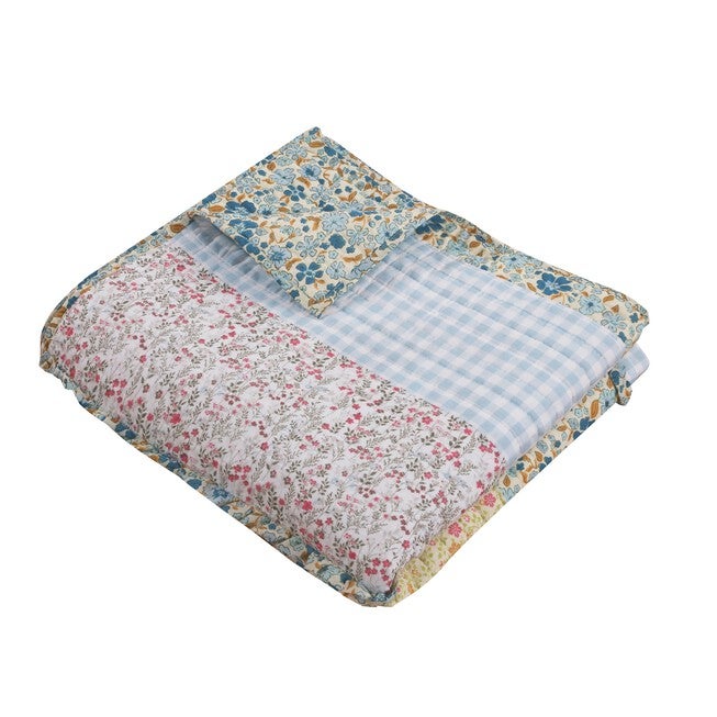 Ditsy Ruffle Quilted Throw Blanket, , on-hover image number null