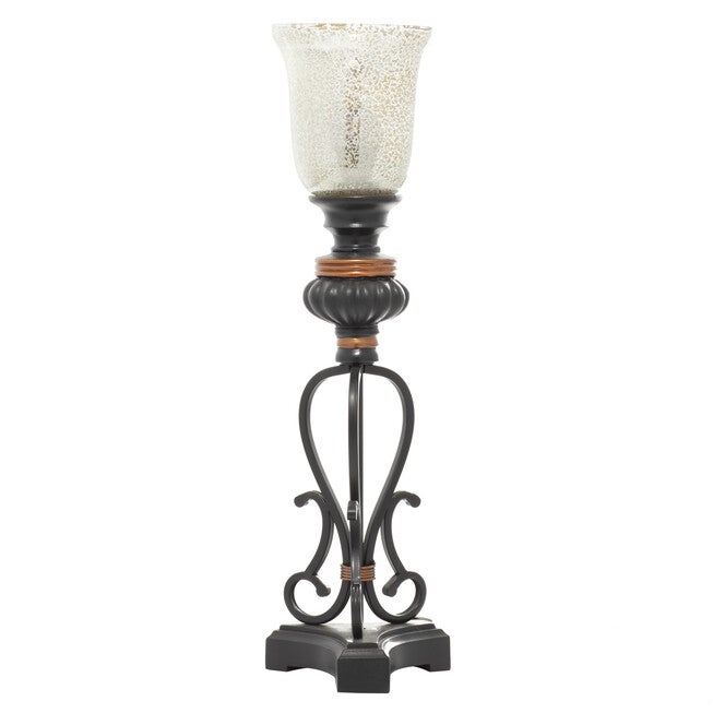 Set Of 2 Black Metal Boho Style Uplight, BLACK, hi-res image number 0