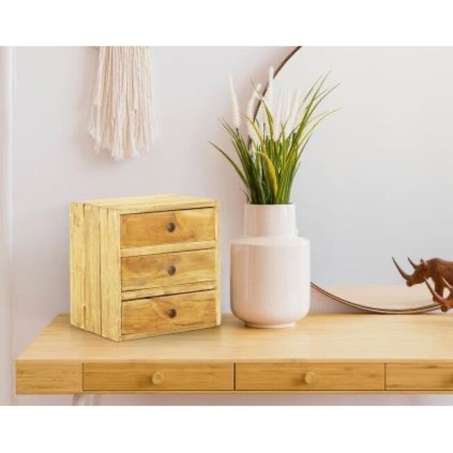 Java 3 Drawer Wood Cabinet, NATURAL, hi-res image number 0