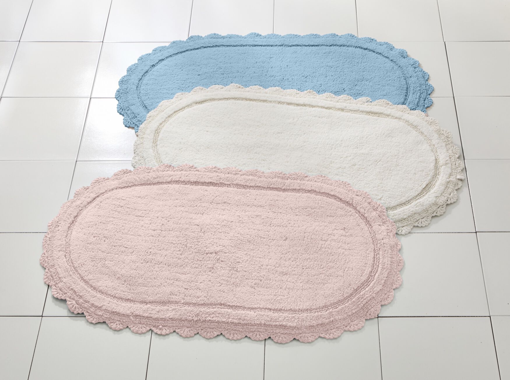 Oval Crochet Bath Mat