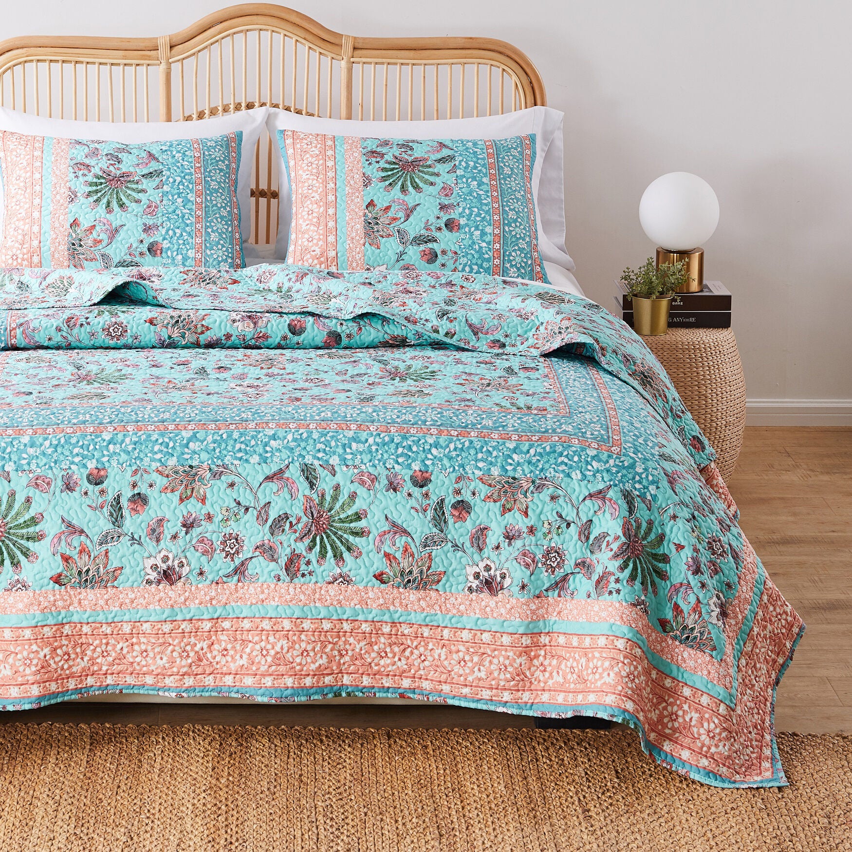 Audrey Turquoise Quilt Set Eloquii
