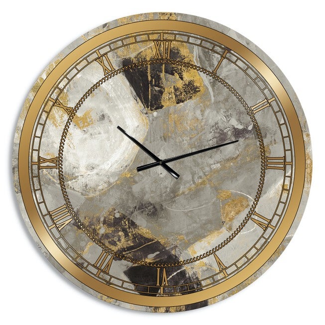 Glam Gold Desert Neutral Glam Wall Clock, , alternate image number 1