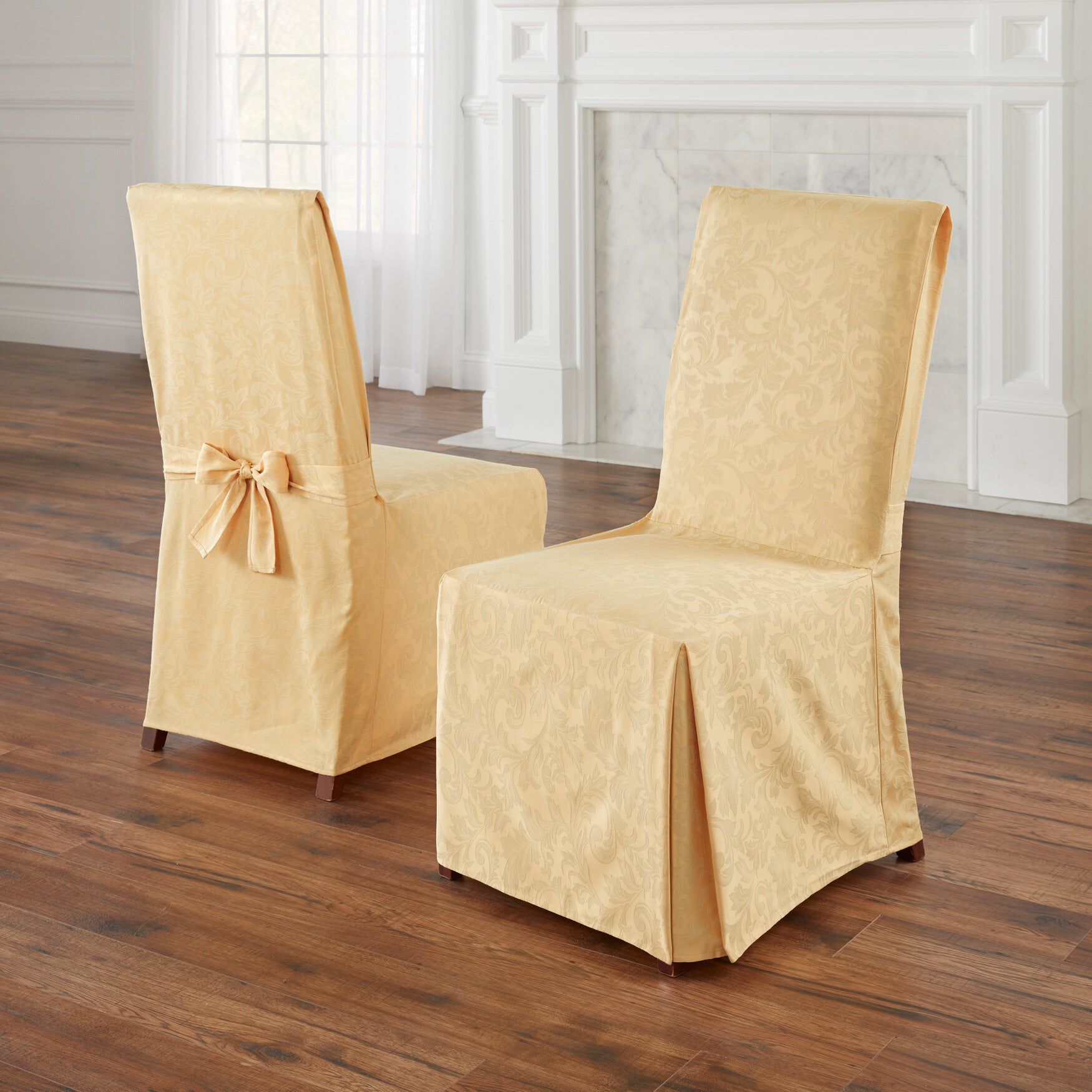 Damask Set of 2 Chair Covers